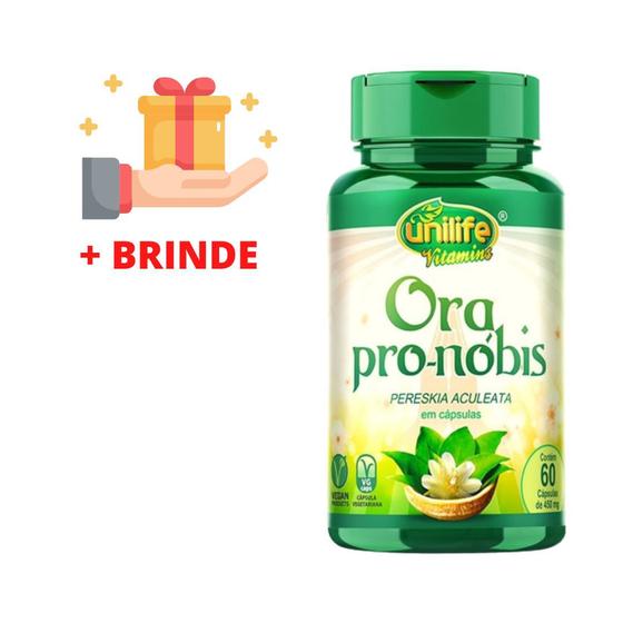 Ora Pro Nóbis Original 450mg 60 Caps - Pereskia Aculeata - Unilife Menor preço em Ora Pro Nóbis Original 450mg 60 Caps - Pereskia Aculeata - Unilife
