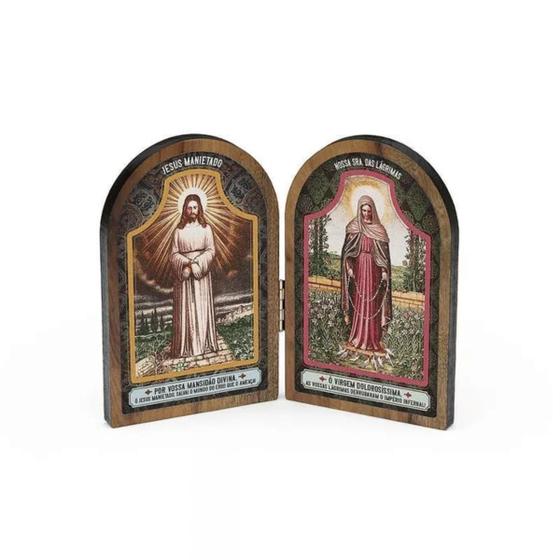 Imagem de Oração De Mesa Nossa Senhora Das Lágrimas E Jesus Manietado