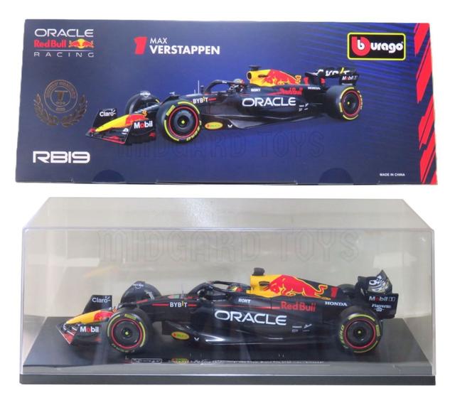 Imagem de Oracle Red Bull Racing RB19 - Max Verstappen 1 - Acrílico - Formula 1 2023 - 1/18 - Bburago