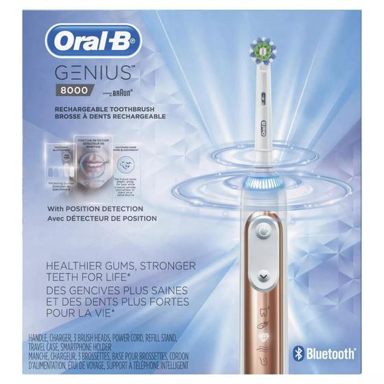 Imagem de Oral-B Genius 8000 Escova de Dentes Elétrica Recarregável - Rosé Gold