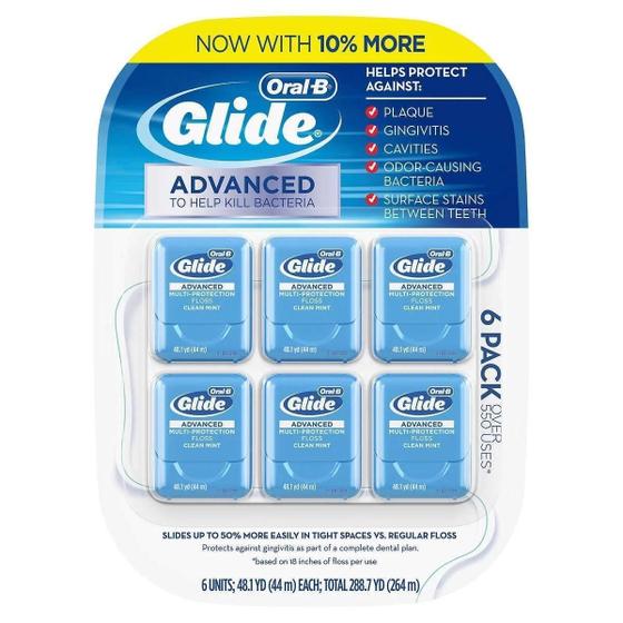 Imagem de Oral B Glide Advanced Floss Fio Dental Pack 6 Unidades