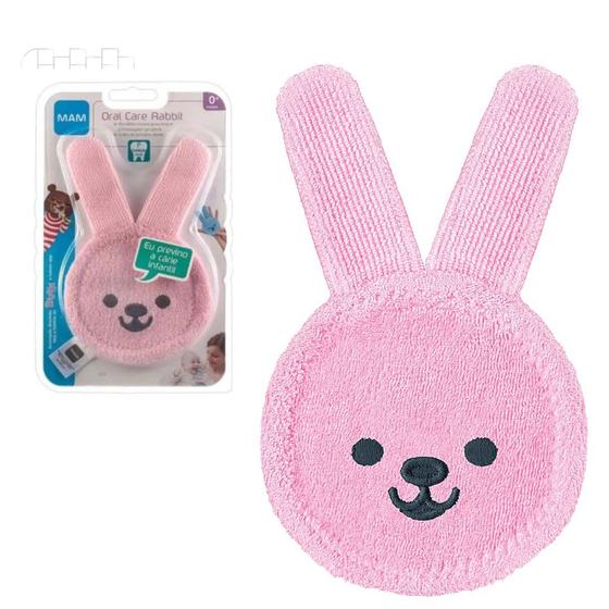 Oral care rabbit: luva de cuidado oral rosa - mam Imagem de Oral care rabbit: luva de cuidado oral rosa - mam