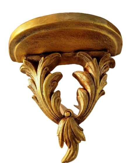 Imagem de Oratório peanha dourada  suporte de parede suporte para santo suporte para imagem oratório vaso