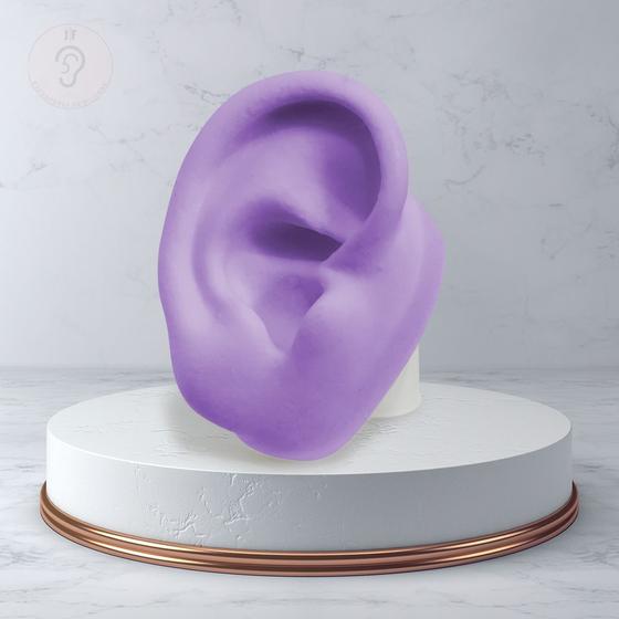 Imagem de Orelha de Silicone Base Oval Roxa