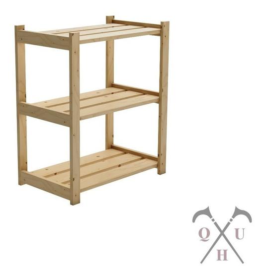 Imagem de   Organizador Calçados Modelo Escada 3 Prateleiras Pinus Promo
