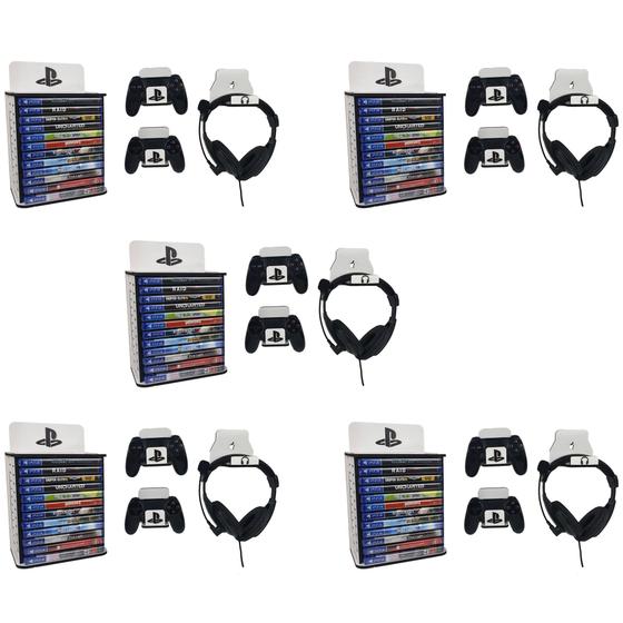 Imagem de Organizador Case Games Caixa porta Jogos controle fone headset headphone Ps3, Ps4, Ps5