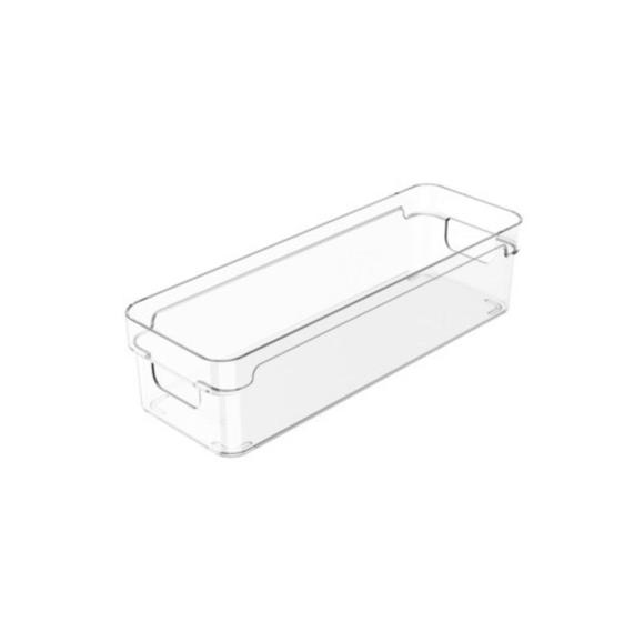 Imagem de Organizador Clear 30x10x7cm Empilhável Geladeira Multiuso