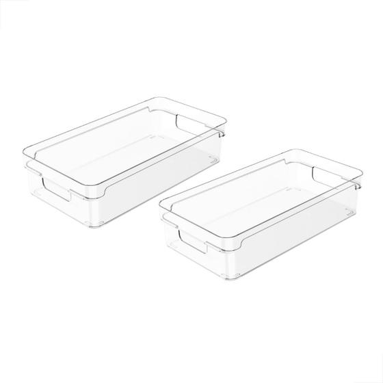 Imagem de Organizador clear 30x15x7cm cozinha armario natural ou