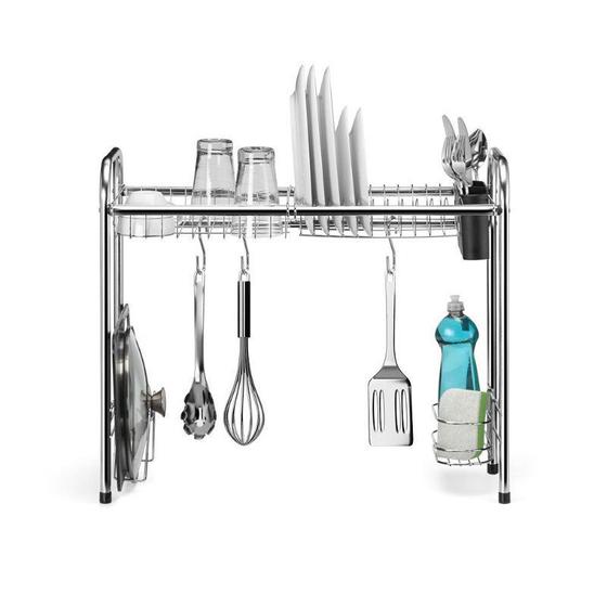 Organizador Cozinha Rack Cromado Pia Com Escorredor Modular Menor preço em Organizador Cozinha Rack Cromado Pia Com Escorredor Modular