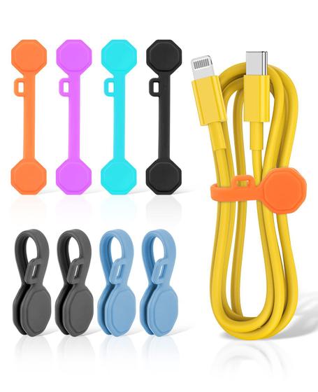 Imagem de Organizador de abraçadeiras e clipes GRODOE Silicone Magnetic 8PCS