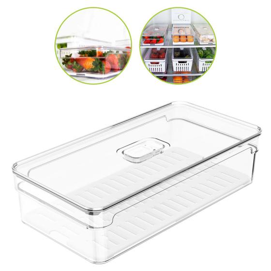 Imagem de Organizador de Alimentos Pote p/ Geladeira Clear Fresh Ou