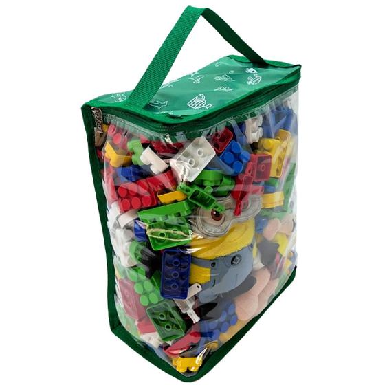 Imagem de Organizador de Brinquedo Baú blocos de montar pelúcias caminhões bonecos e bonecas pistas jogos boneco de heróis bubag