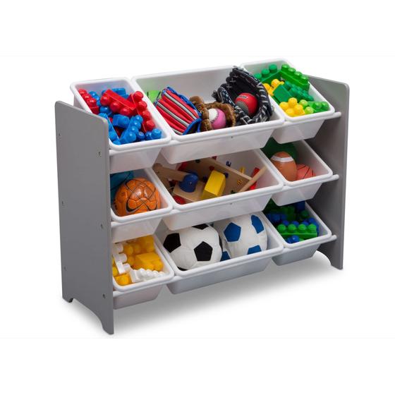 Imagem de Organizador de brinquedos Delta Children MySize 9 Bin Plastic Grey