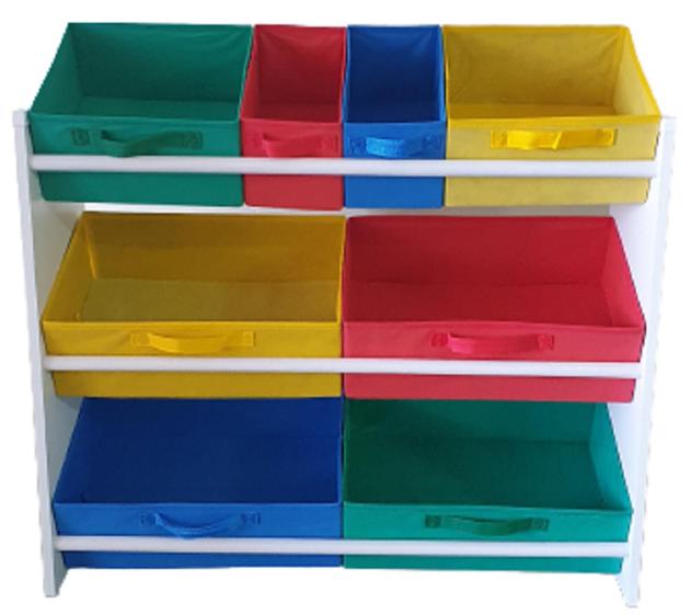 Imagem de Organizador de Brinquedos Infantil OrganiBox Colorido