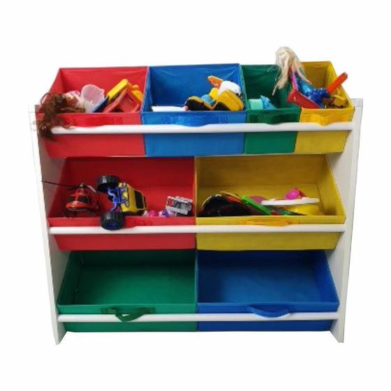 Imagem de Organizador De Brinquedos Infantil Organibox Colorido