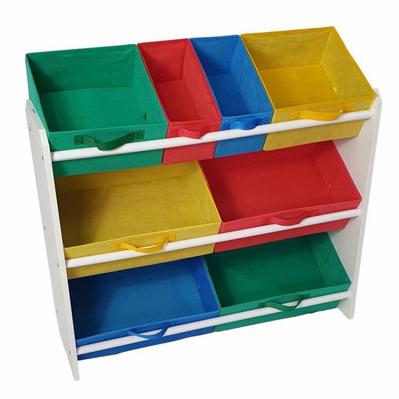 Menor preço em Organizador de Brinquedos Infantil OrganiBox Colorido