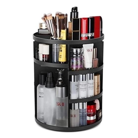 Imagem de Organizador de cosmeticos suporte maquiagem giratorio porta batom cremes esmalte grande desmontavel