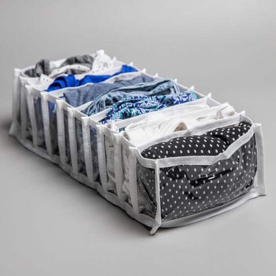 Organizador de Gaveta Colmeia Transparente "M" 10 Divisórias Praticità 8x20x43cm Menor preço em Organizador de Gaveta Colmeia Transparente "M" 10 Divisórias Praticità 8x20x43cm