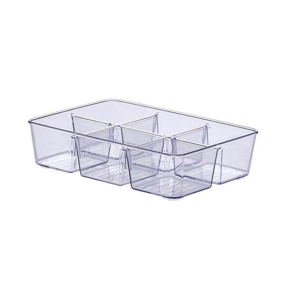 Imagem de Organizador de Gaveta Diamond Cristal com 6 Div. C 25 Cm X L 18 Cm X A 6 Cm