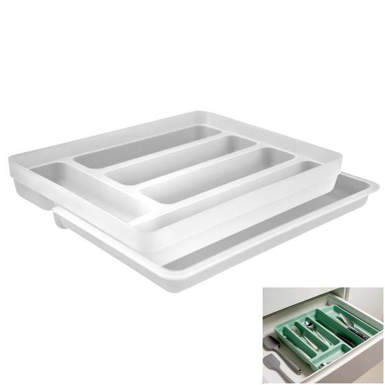 Imagem de Organizador De Gaveta Divisor Porta Talheres Extensível Cozinha Logic - OL 650 Ou