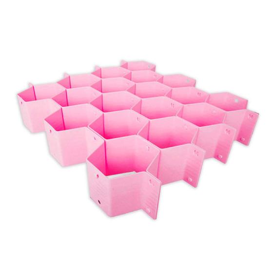 Imagem de Organizador de gavetas colmeia 8 pçs ROSA  OGA3007