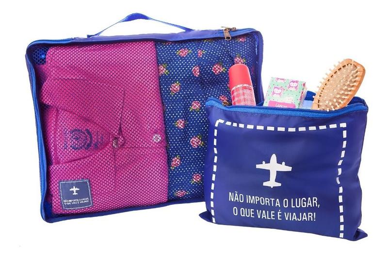 Imagem de Organizador De Mala Para Viagem Kit 2 Peças Necessaire Bolsa