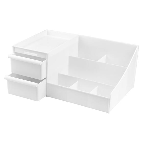 Imagem de Organizador de Maquiagem Escritorio Multiuso Com Gavetas Porta Lapis Pincel Make