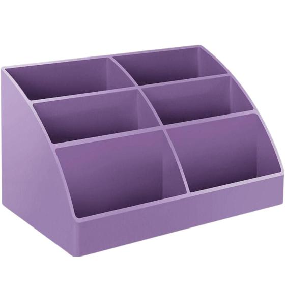 Imagem de Organizador de mesa easy com 6 divisórias lilás acrimet