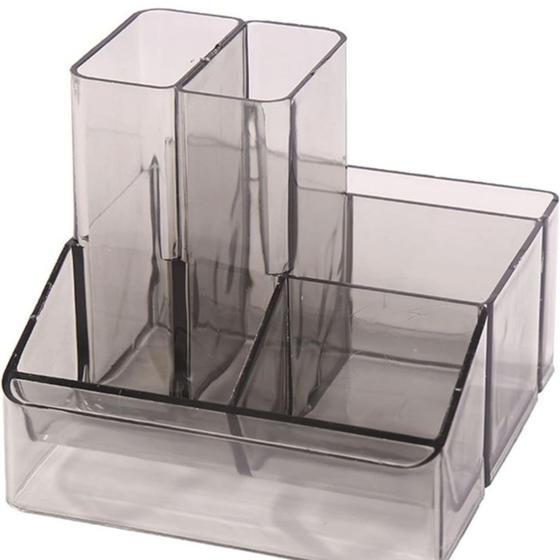 Imagem de Organizador de mesa porta caneta,lápis,objetos 6 divisórias acrílico design básico