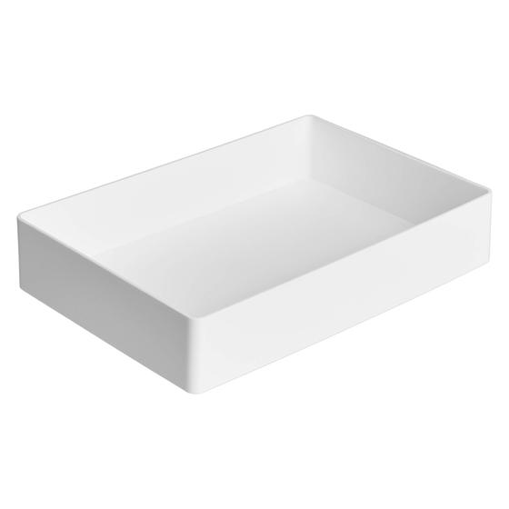 Imagem de Organizador de Mesa Retangular Amazon Basics - Plástico Branco