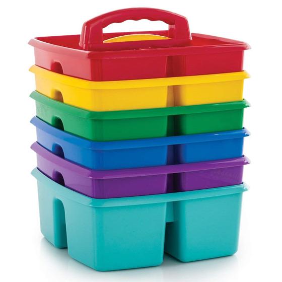 Imagem de Organizador de Mesa Storex Classroom Caddy - 23,5 x 23,5 x 13,3 cm - Cores Variadas