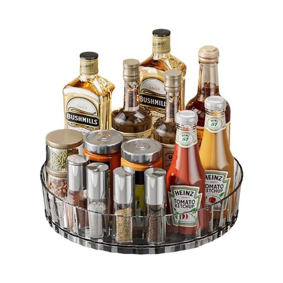 Organizador de Perfume Giratório de Luxo com Bandeja de Armazenamento de Cosméticos - 1/2 Camadas Menor preço em Organizador de Perfume Giratório de Luxo com Bandeja de Armazenamento de Cosméticos - 1/2 Camadas
