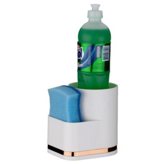 Imagem de Organizador de pia future eleganza branco e rosé gold 12 x 9