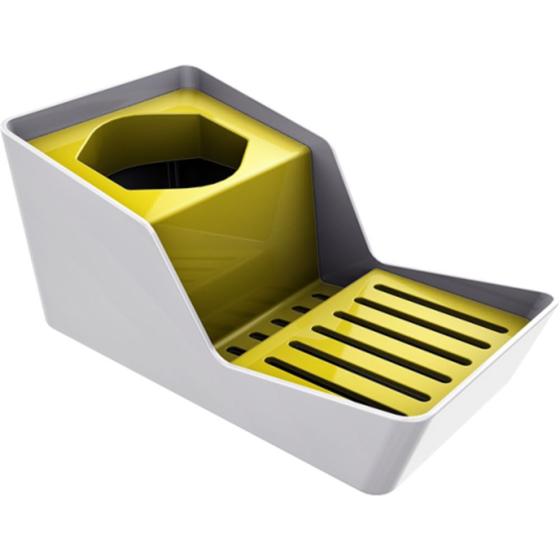 Organizador de Pia Porta Detergente e Esponja Branco/Amarelo Menor preço em Organizador de Pia Porta Detergente e Esponja Branco/Amarelo