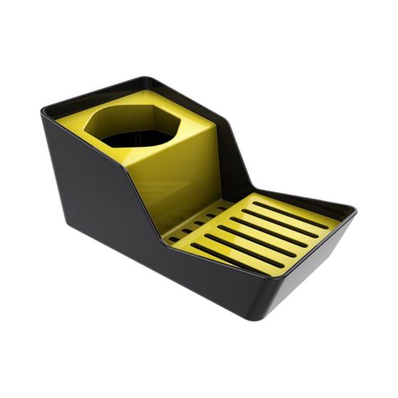 Organizador de Pia Porta Detergente Esponja e Sabão Chumbo/Amarelo Menor preço em Organizador de Pia Porta Detergente Esponja e Sabão Chumbo/Amarelo