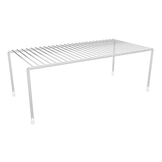 Organizador De Prateleira Essence Grande Pra Cozinha 42Cm 100% Aço Dicarlo OR0045 Branco Imagem de Organizador De Prateleira Essence Grande Pra Cozinha 42Cm 100% Aço Dicarlo OR0045 Branco
