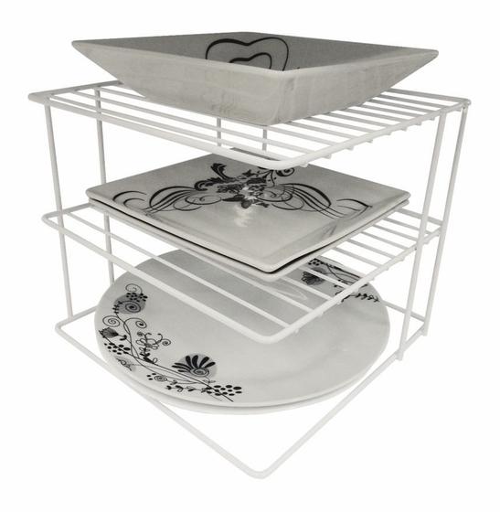 Organizador De Pratos Armário Cozinha Aramado Aço Reforçado Menor preço em Organizador De Pratos Armário Cozinha Aramado Aço Reforçado
