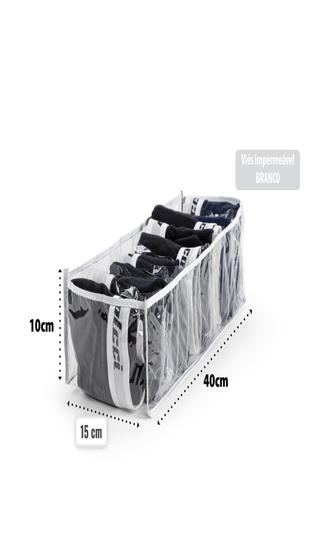 Imagem de Organizador De Roupa Colmeia Para Meias, Roupas Intimas Tamanho P 10x15x40 PVC Lavável Com Viés