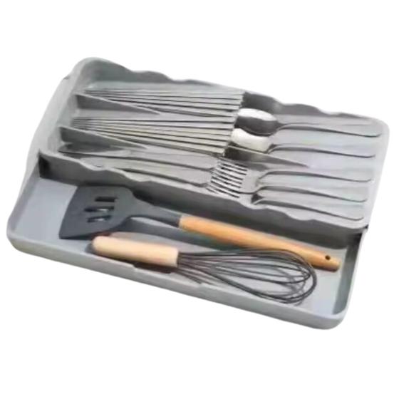 Imagem de Organizador de Talheres Gaveta Com 5 Divisórias e Extensível