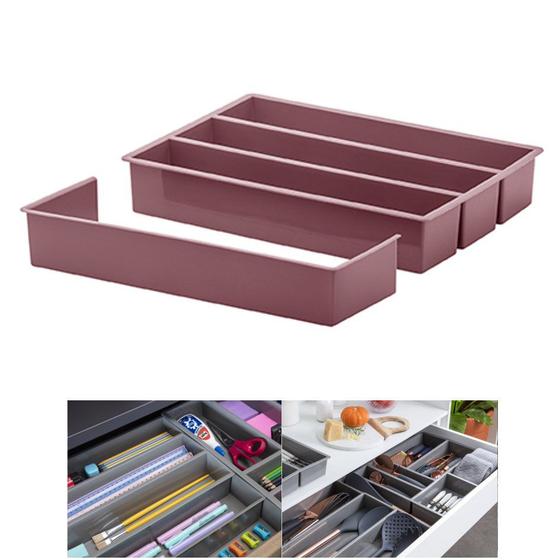 Imagem de Organizador Divisor Gaveta Porta Utensílios Talheres Extensor 35x25x6,5cm - Paramount