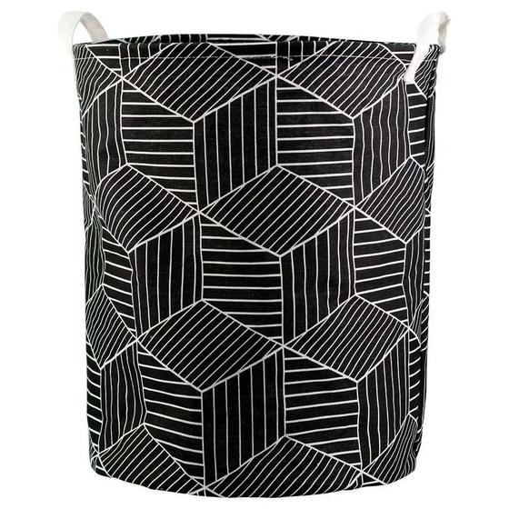 Imagem de Organizador Dobrável Roupa Suja Banheiro Quarto Geometrico