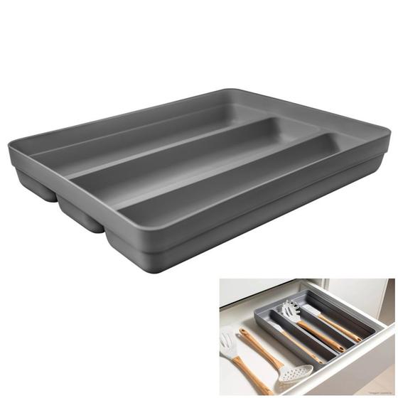 Imagem de Organizador Gavetas Logic Divisor Porta Talheres Utensílios Cozinha - OL 700 Ou