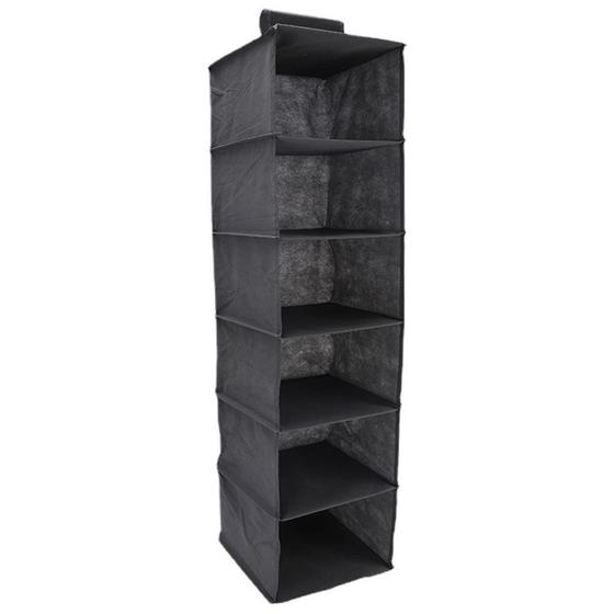 Imagem de Organizador guarda roupa 6 prateleiras divisorias grande 120cm sapateira closet armario cabide