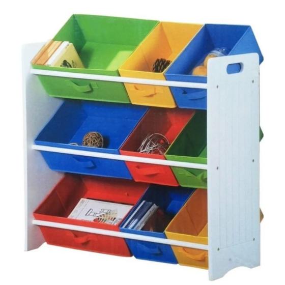 Imagem de Organizador Infantil Colorido Com 9 Compartimentos