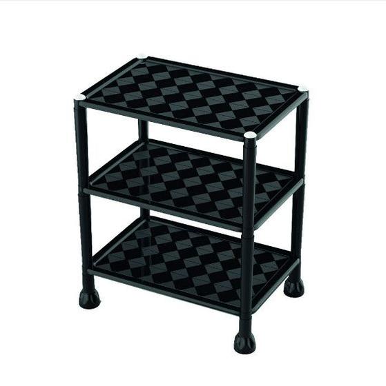 Imagem de Organizador Modular 3 andares em Plástico Preto