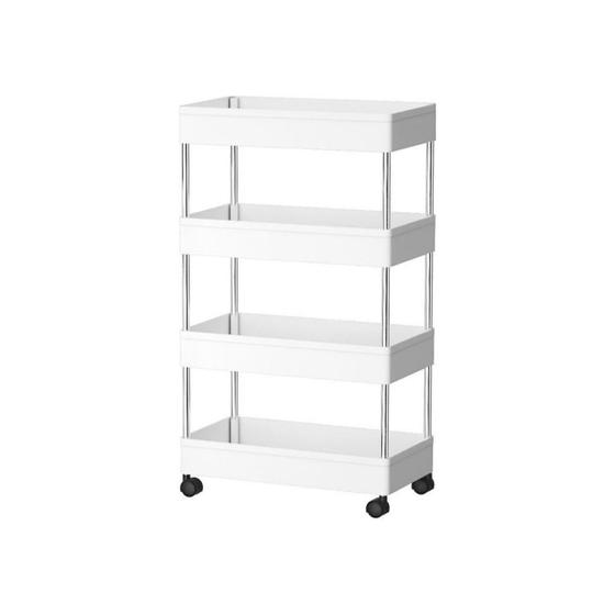 Imagem de Organizador Móvel Com 4 Prateleiras Para Diversos Itens Com Rodinha