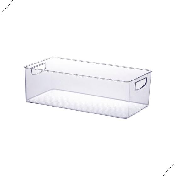 Imagem de Organizador Multiuso Acrilico Caixa p/ Casa Escritorio Geladeira Transparente Diamond Acessorio 