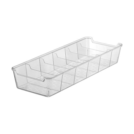 Imagem de Organizador Multiuso Acrílico Cozinha Armário Escritório Gaveta Geladeira Transparente Incolor Divisória UZ382