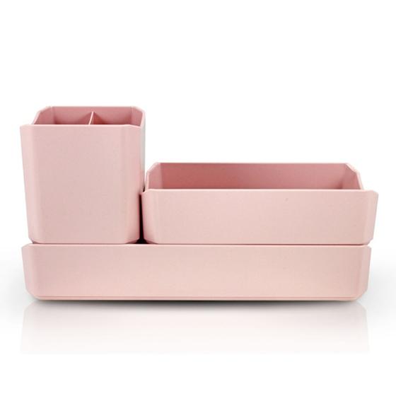 Imagem de Organizador Multiuso de 3 Peças Linha Loft Rosa