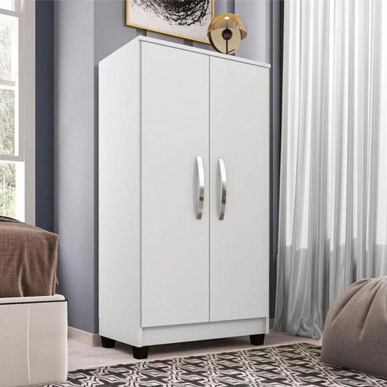 Imagem de Organizador Multiuso Recife com 2 Portas e 2 Prateleiras Branco Incorplac